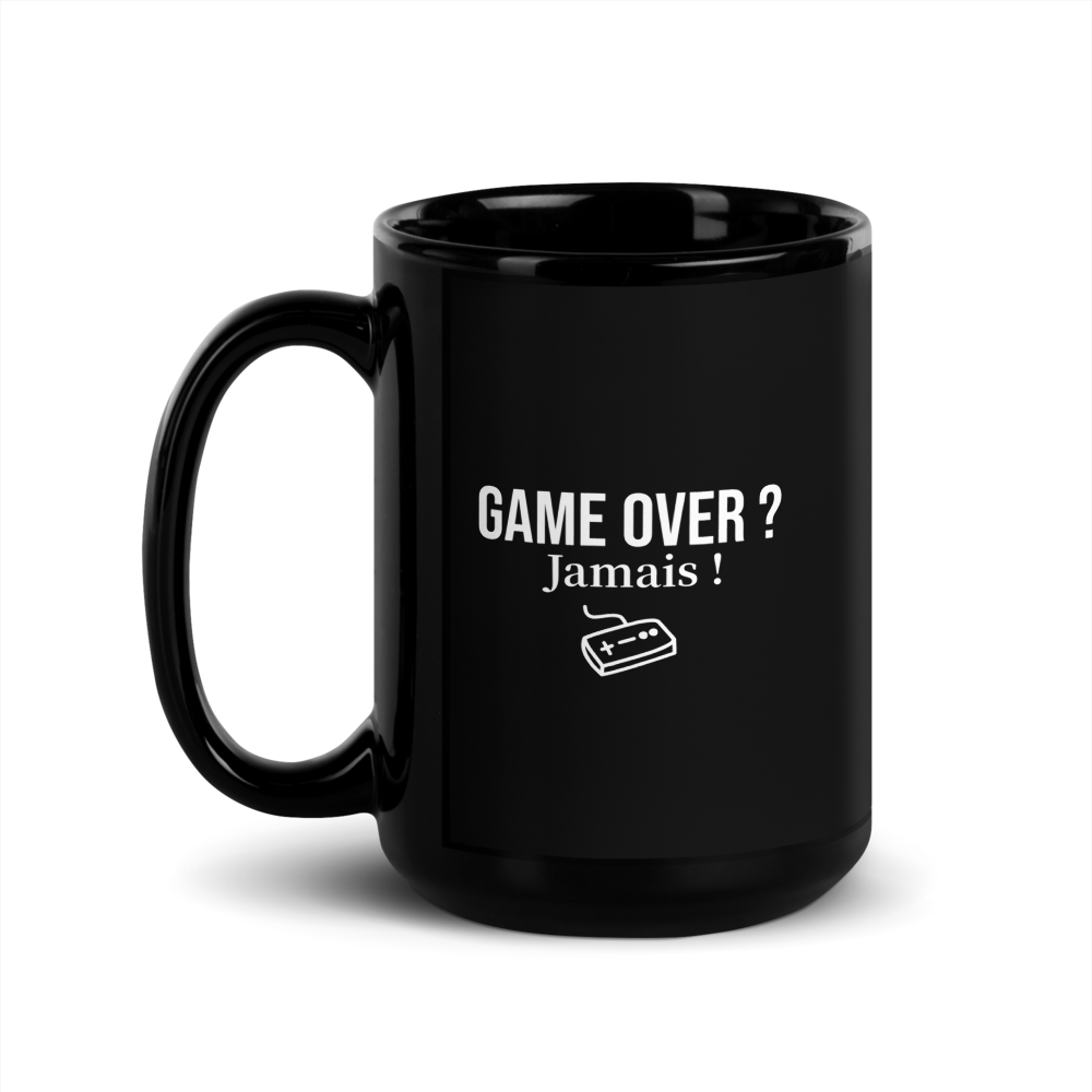 Mug en céramique noir brillant