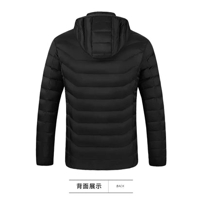 Veste Chauffante USB Homme – 23 Zones de Chaleur, Imperméable, Hiver Ultra-Thermique jusqu’au 6XL