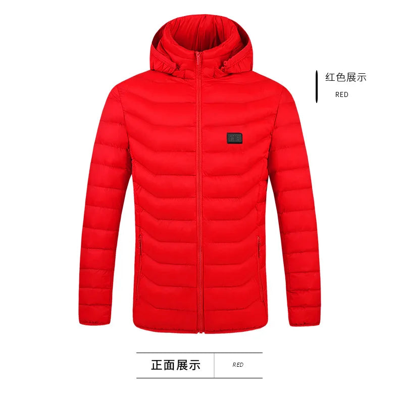 Veste Chauffante USB Homme – 23 Zones de Chaleur, Imperméable, Hiver Ultra-Thermique jusqu’au 6XL