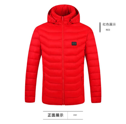 Veste Chauffante USB Homme – 23 Zones de Chaleur, Imperméable, Hiver Ultra-Thermique jusqu’au 6XL