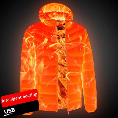 Veste Chauffante USB Homme – 23 Zones de Chaleur, Imperméable, Hiver Ultra-Thermique jusqu’au 6XL