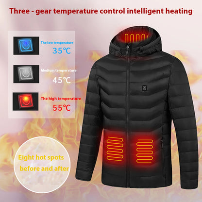 Veste Chauffante USB Homme – 23 Zones de Chaleur, Imperméable, Hiver Ultra-Thermique jusqu’au 6XL