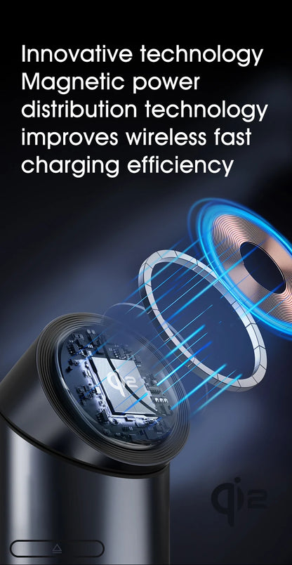Chargeur sans fil magnétique 3-en-1 Qi2 – Charge rapide 15W