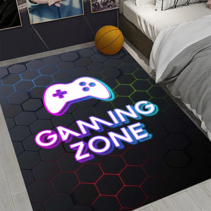 Tapis de Jeu Gamer pour Chambre de Garçon – Antidérapant & Lavable en Machine