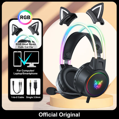 ONIKUMA X15 Pro : casque filaire mignon chat