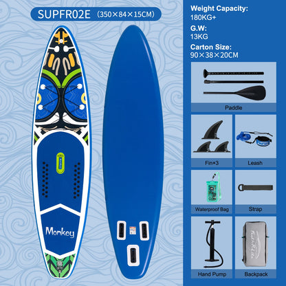 FunWater Stand Up Paddle Gonflable 320-385 cm – Planche SUP Antidérapante pour Surf et Sports Nautiques