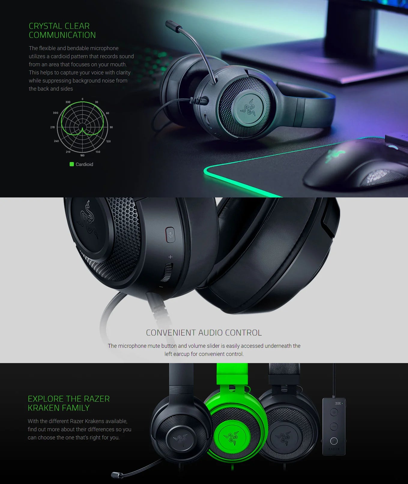 Razer Kraken X Essential – casque de jeu filaire 7.1 Surround