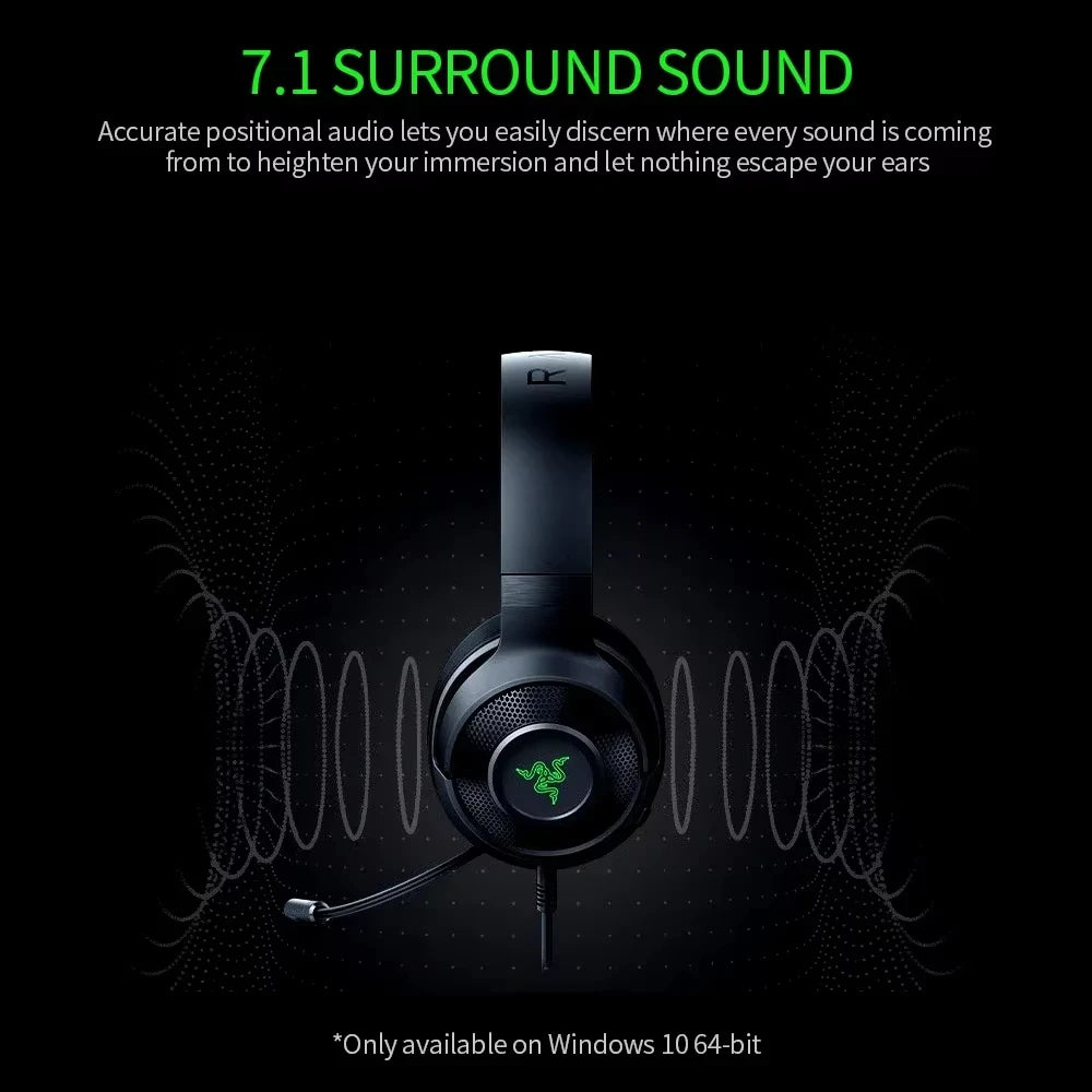 Razer Kraken X Essential – casque de jeu filaire 7.1 Surround