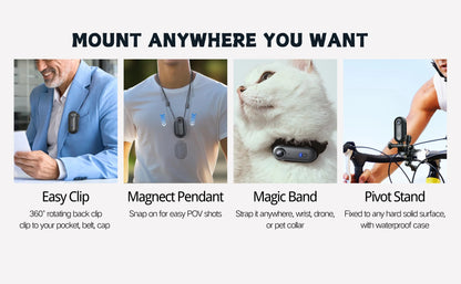 Caméra Sport 4K Ultra HD — Mini Action Cam pour Casque Moto & Vélo