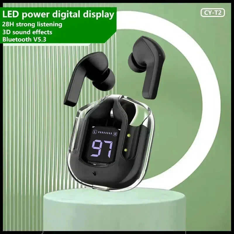 Écouteurs Bluetooth T2 LED HiFi Sans Fil