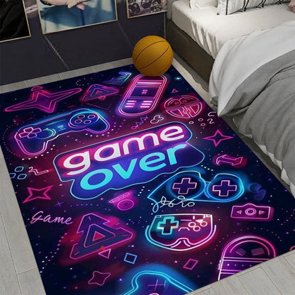 Tapis de Jeu Gamer pour Chambre de Garçon – Antidérapant & Lavable en Machine