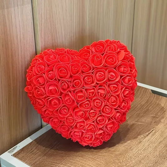 Rose Artificielle 3D en Forme de Cœur – Cadeau Romantique Intemporel
