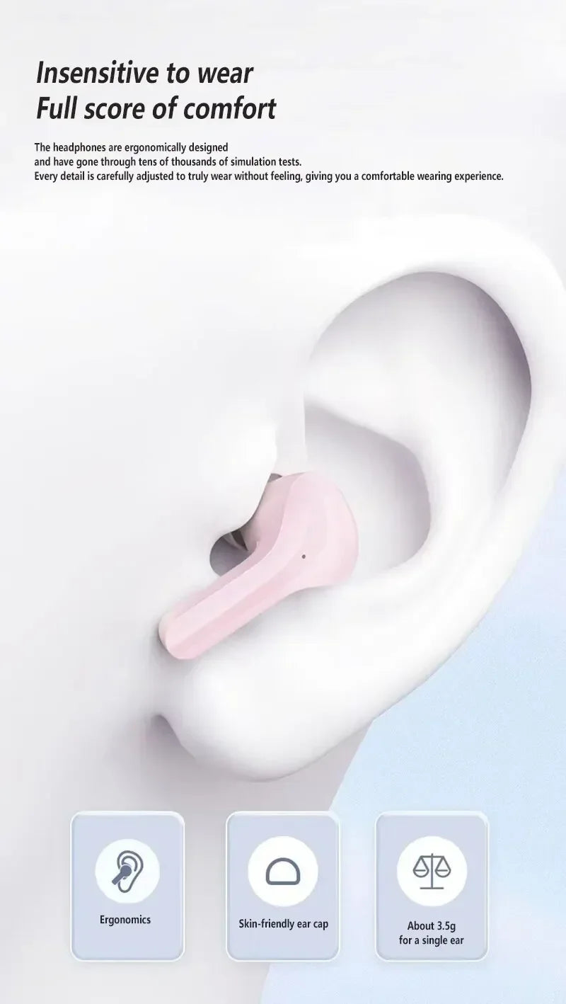 Écouteurs Bluetooth T2 LED HiFi Sans Fil