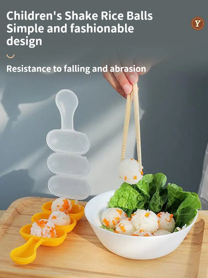 Moule à Riz Multi-Formes – Shaker Plastique Durable pour Boules de Riz et Bento Créatif