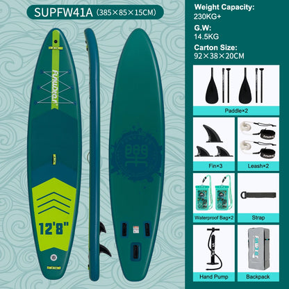 FunWater Stand Up Paddle Gonflable 320-385 cm – Planche SUP Antidérapante pour Surf et Sports Nautiques