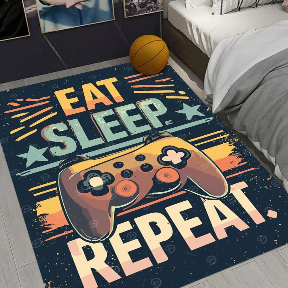 Tapis de Jeu Gamer pour Chambre de Garçon – Antidérapant & Lavable en Machine