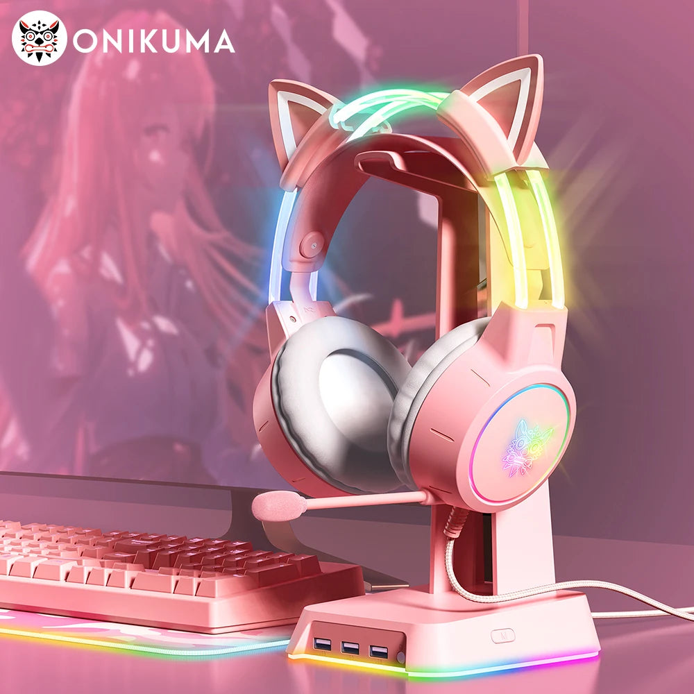 ONIKUMA X15 Pro : casque filaire mignon chat