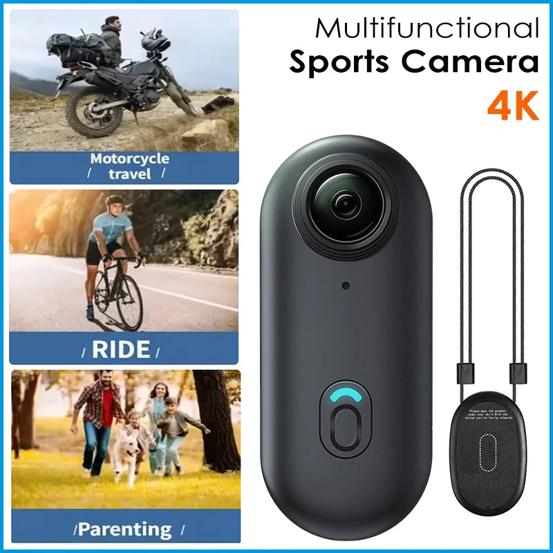 Caméra Sport 4K Ultra HD — Mini Action Cam pour Casque Moto & Vélo