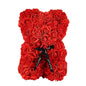 Ours en Roses Artificielles Rouges – Peluche Cadeau Romantique & Déco Fleurie