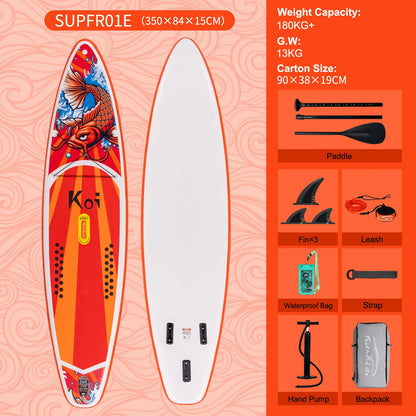 FunWater Stand Up Paddle Gonflable 320-385 cm – Planche SUP Antidérapante pour Surf et Sports Nautiques