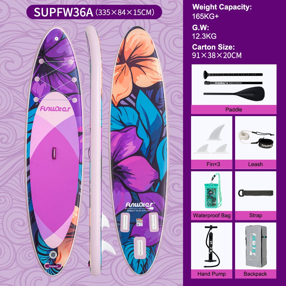 Stand Up Paddle Gonflable 11’ – Stable, Léger & Complet