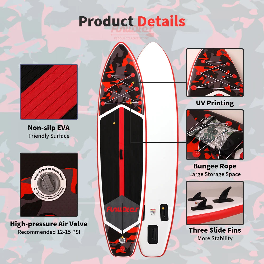 Stand Up Paddle Gonflable 11’ – Stable, Léger & Complet