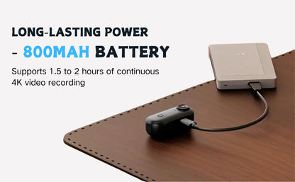 Caméra Sport 4K Ultra HD — Mini Action Cam pour Casque Moto & Vélo