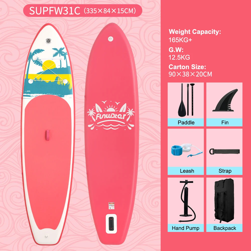 Stand Up Paddle Gonflable 11’ – Stable, Léger & Complet