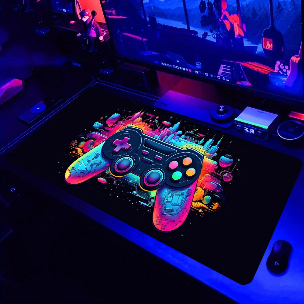 Tapis de souris à motif de manette de jeu pour les gamers