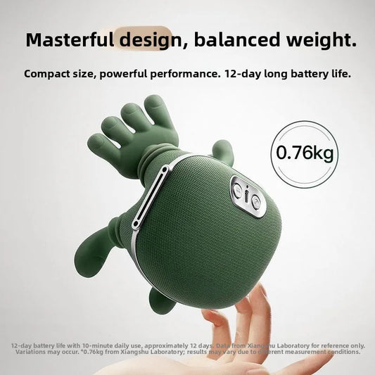 Masseur chauffant bionique, masseur Shiatsu portable sans fil pour le cou et le dos, massage électrique des tissus profonds 4D, design simulé de la main humaine pour soulager la douleur