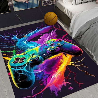 Tapis de Jeu Gamer pour Chambre de Garçon – Antidérapant & Lavable en Machine