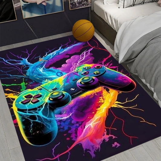 Tapis de Jeu Gamer pour Chambre de Garçon – Antidérapant & Lavable en Machine