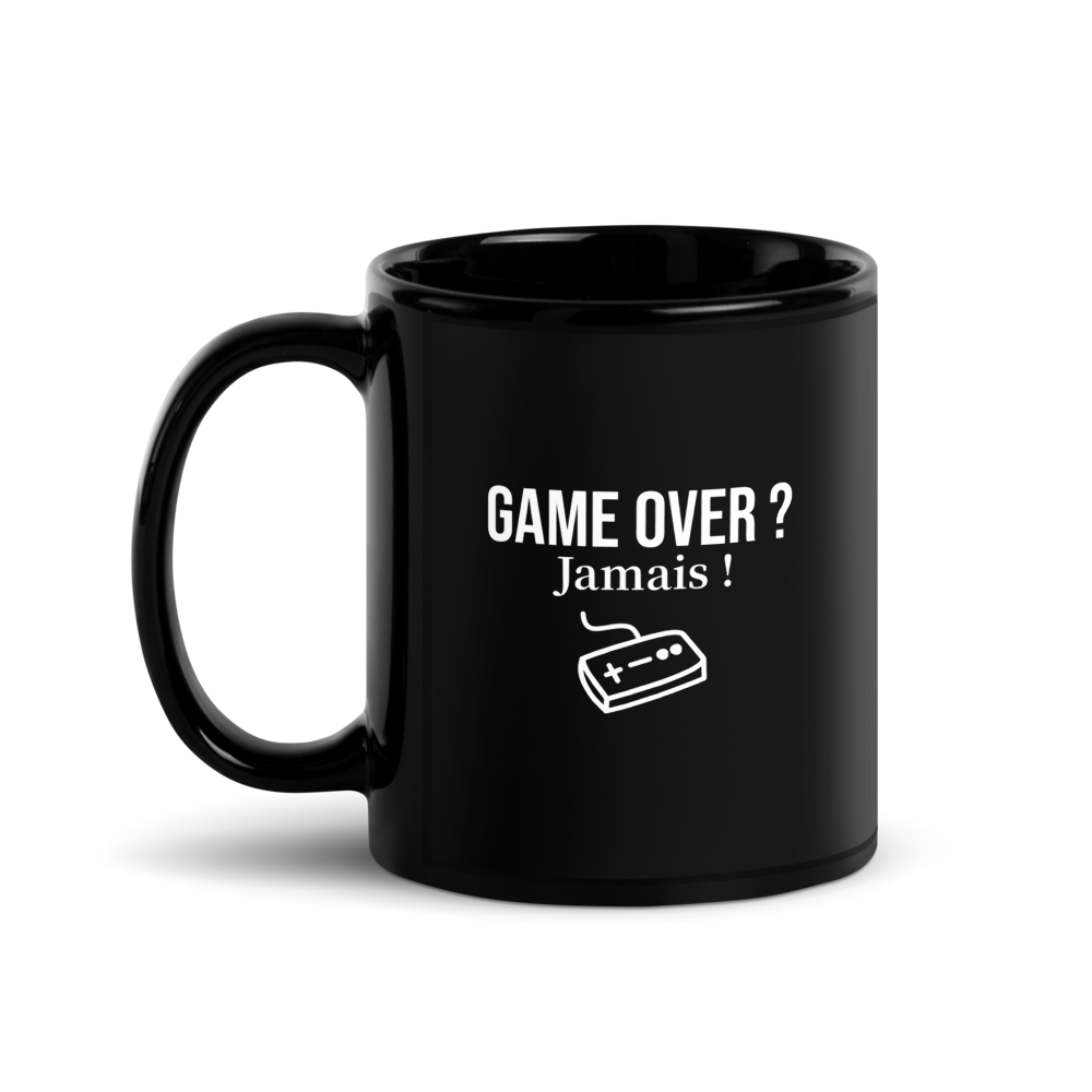 Mug en céramique noir brillant